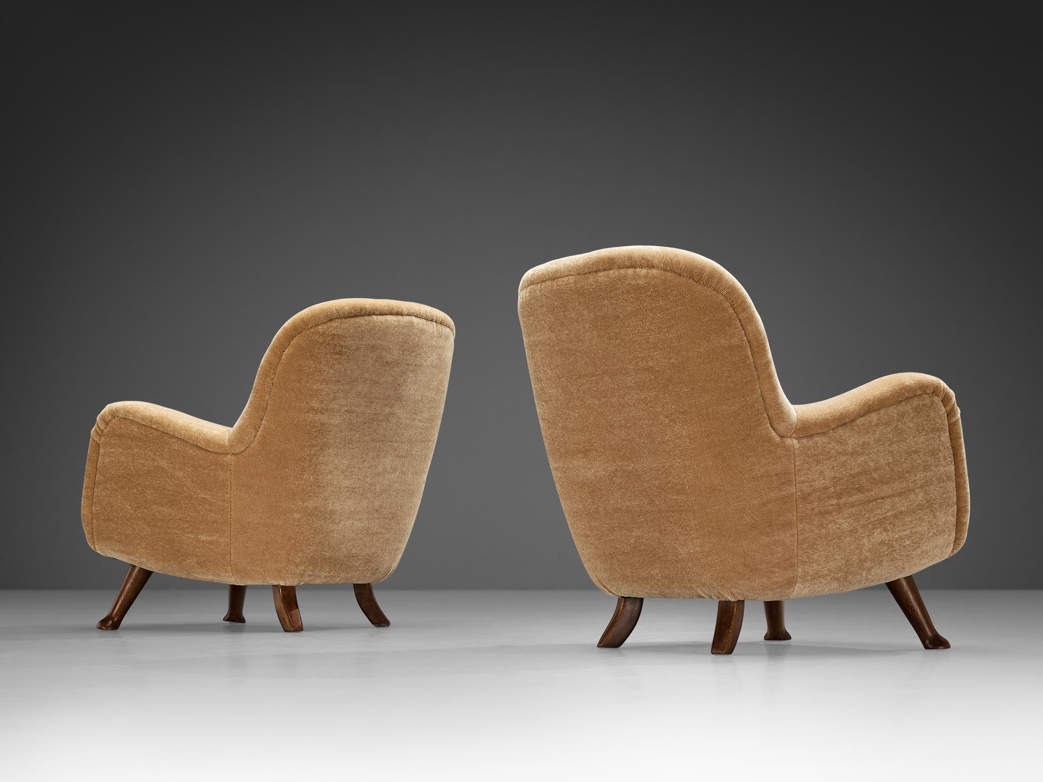 Berga Mobler Lounge Chairs in Beige Teddy