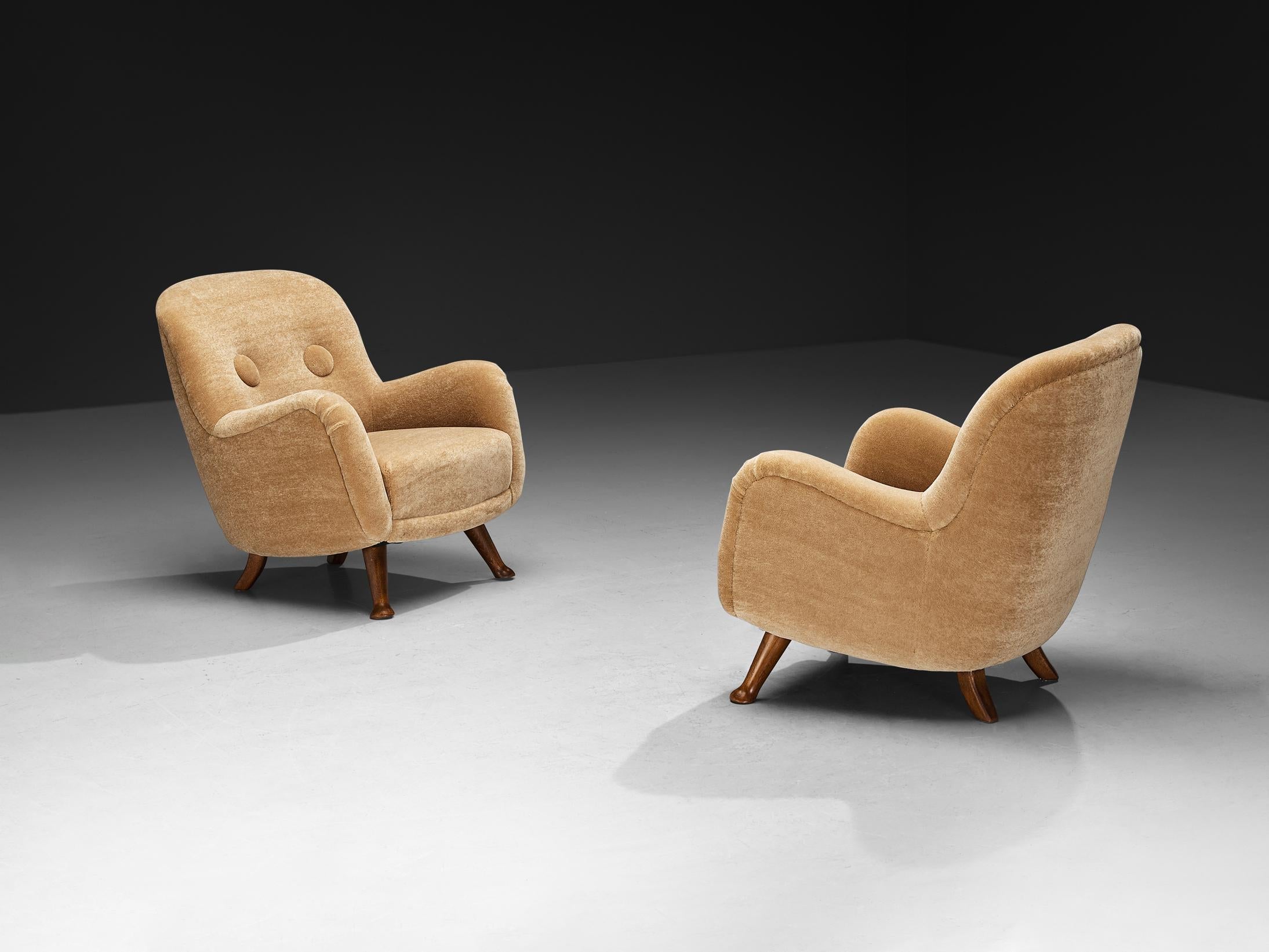 Berga Mobler Lounge Chairs in Beige Teddy