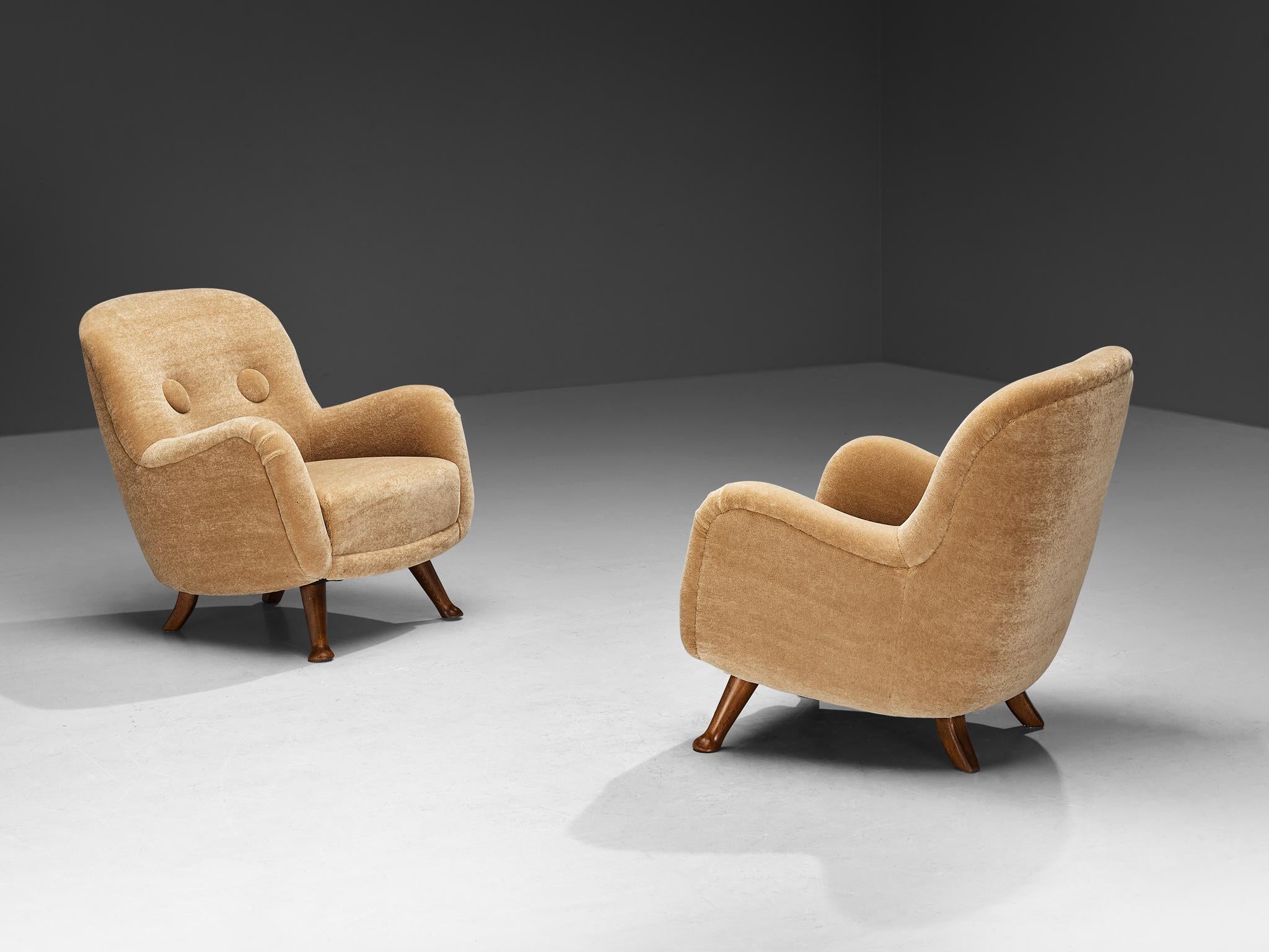 Berga Mobler Lounge Chairs in Beige Teddy