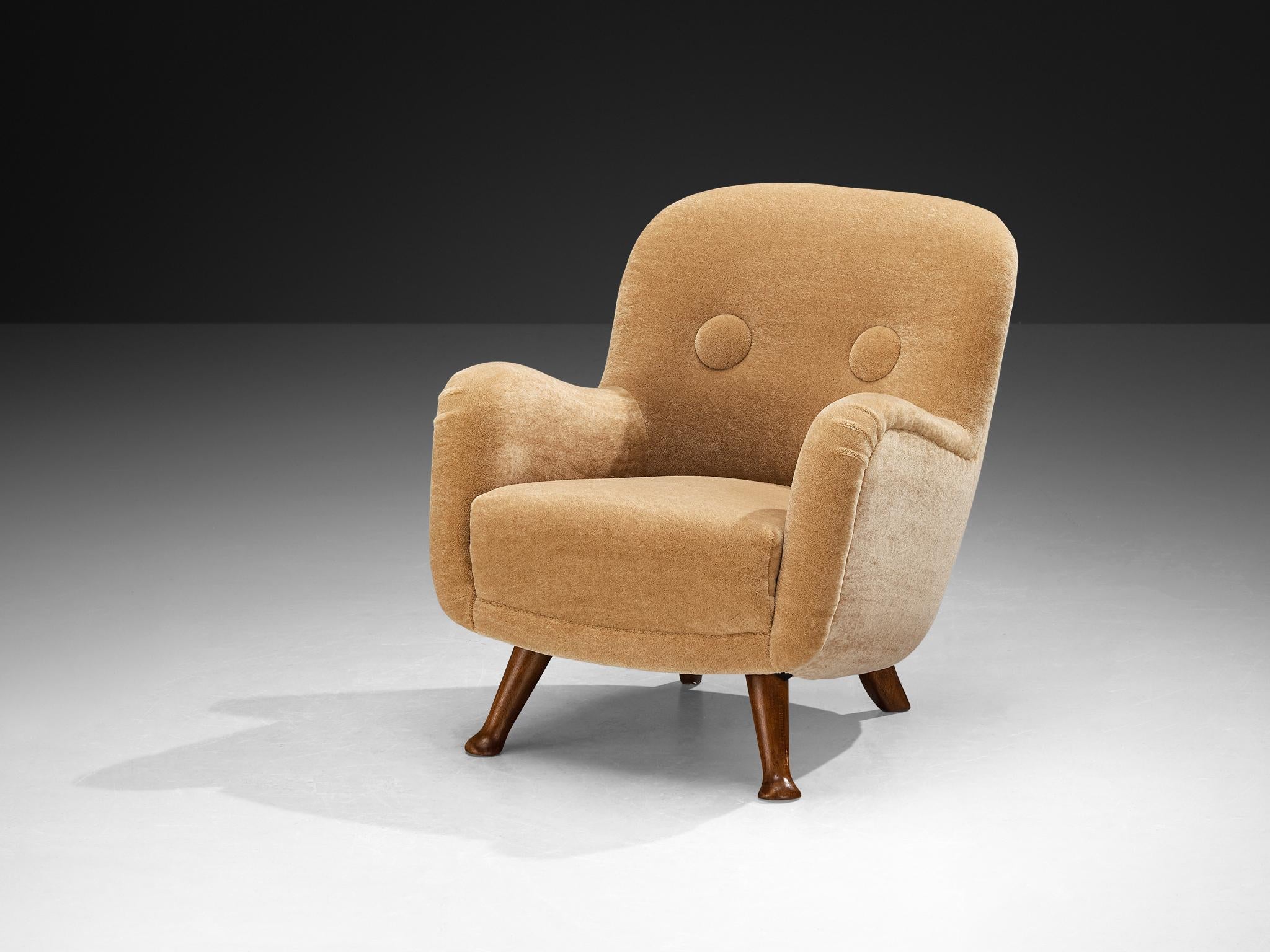 Berga Mobler Lounge Chairs in Beige Teddy