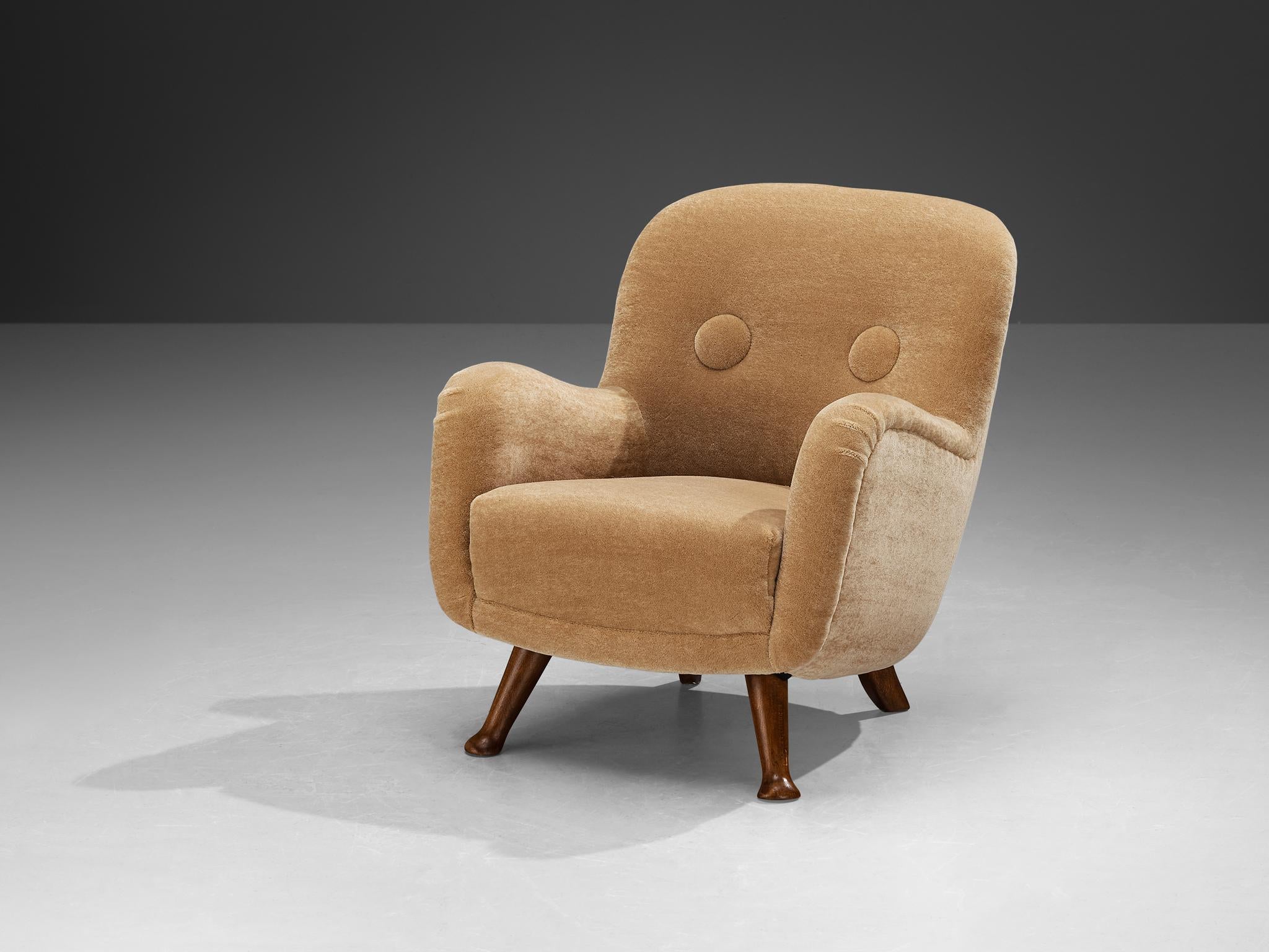 Berga Mobler Lounge Chairs in Beige Teddy