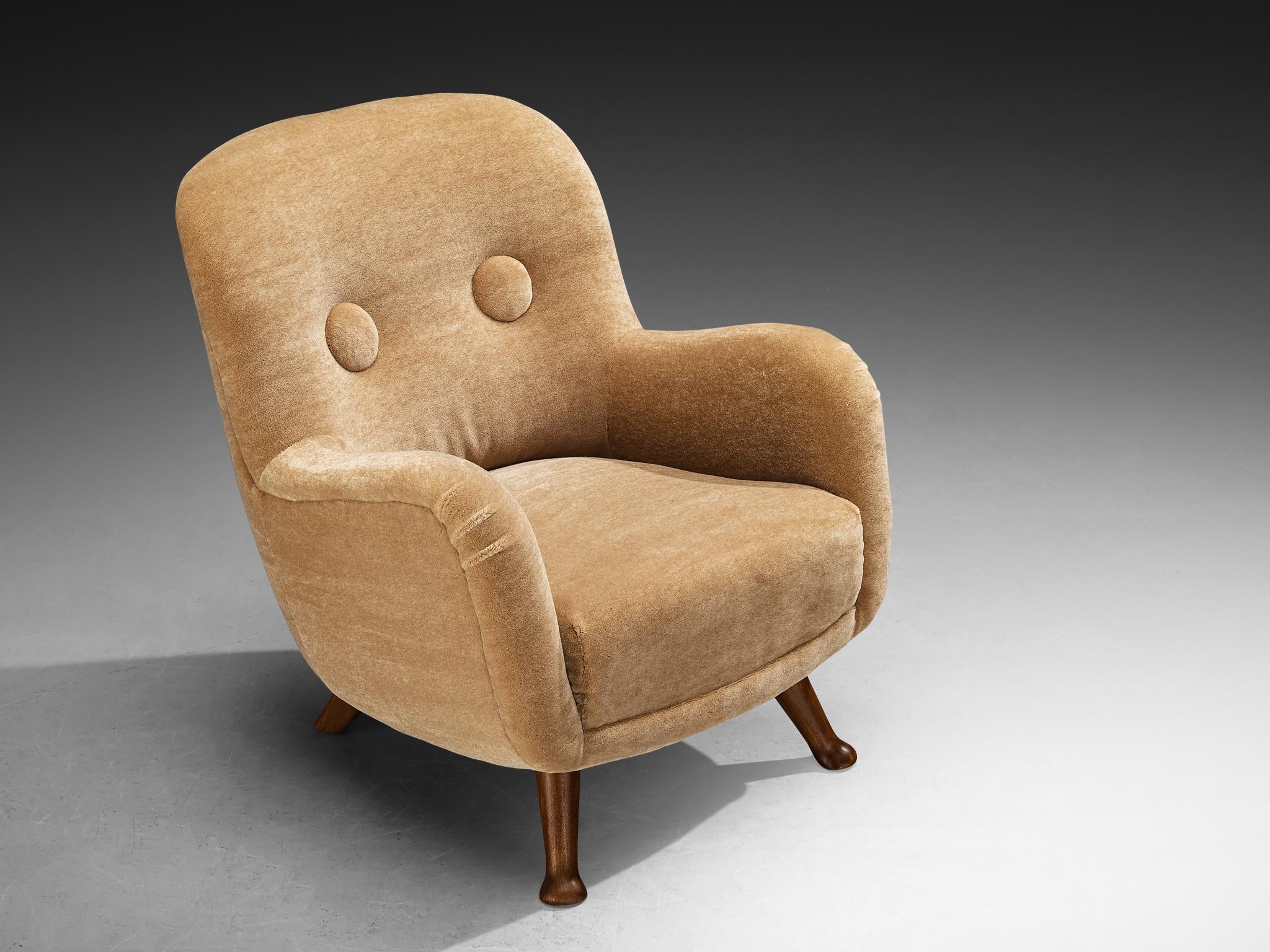 Berga Mobler Lounge Chairs in Beige Teddy