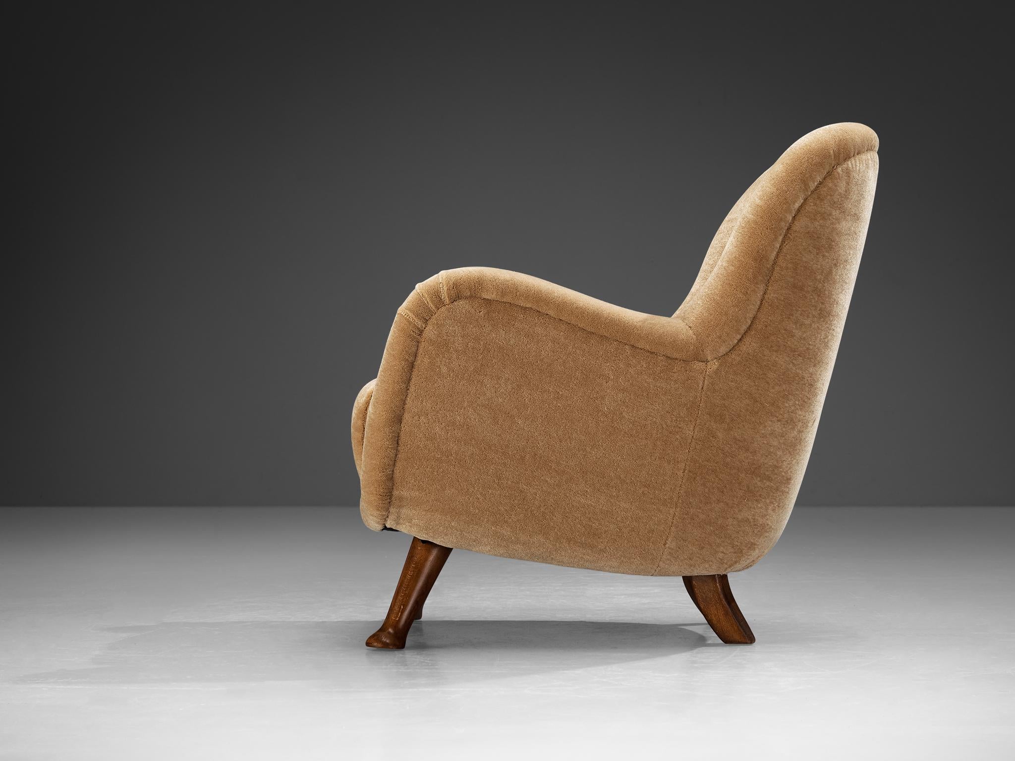 Berga Mobler Lounge Chairs in Beige Teddy