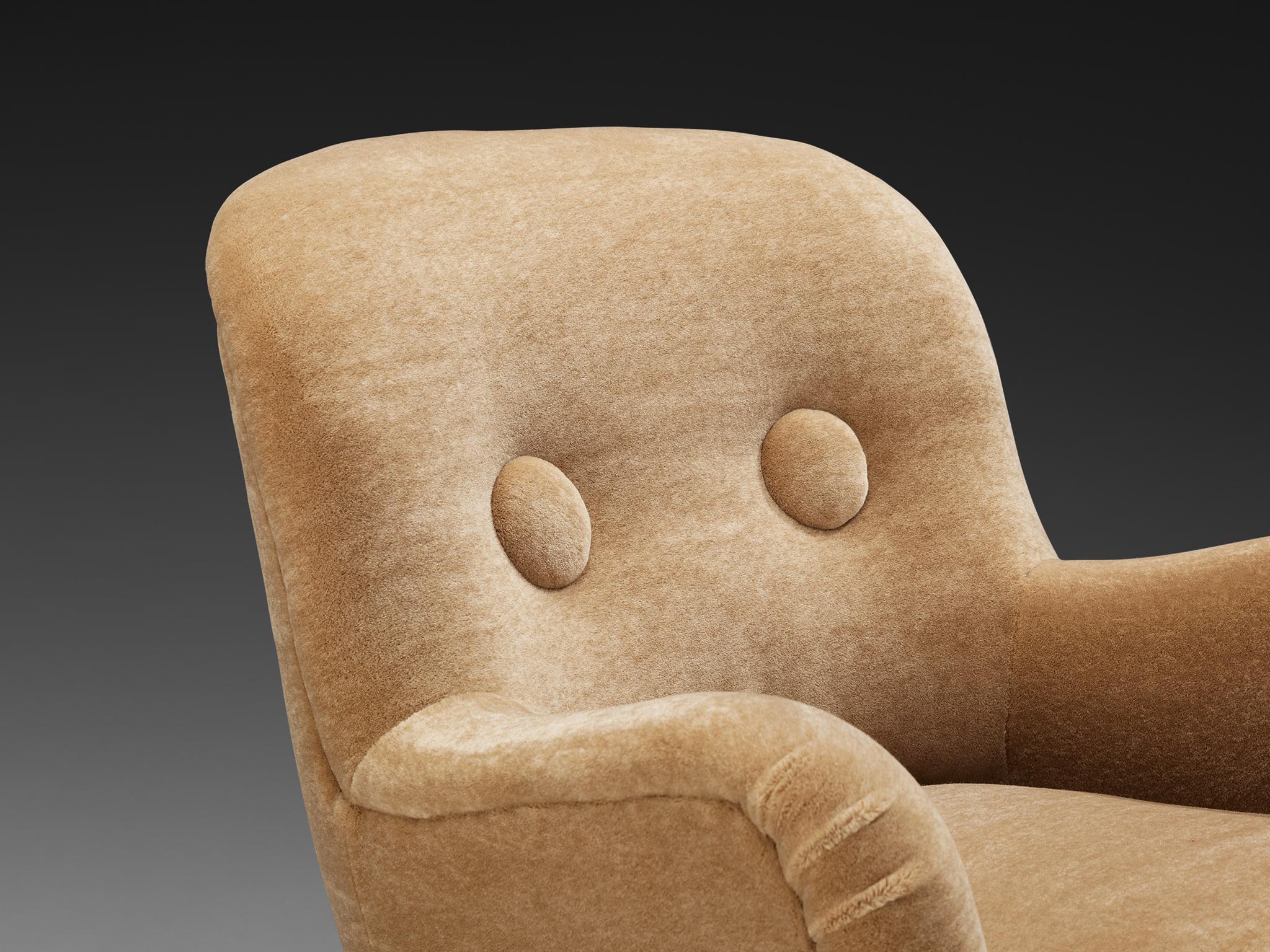 Berga Mobler Lounge Chairs in Beige Teddy