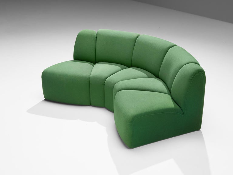 Artifort 'Mississippi' Organic Sectional Sofa in Green Fabric