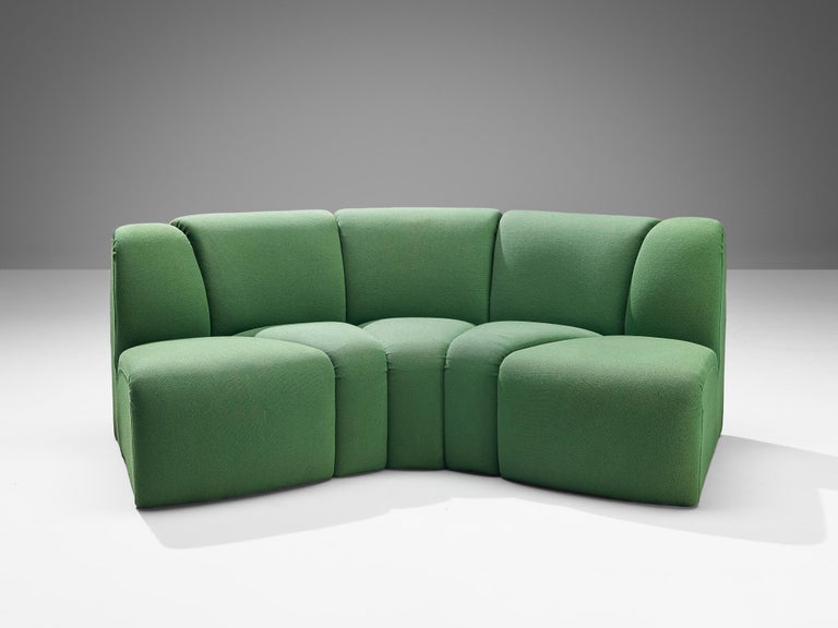 Artifort 'Mississippi' Organic Sectional Sofa in Green Fabric