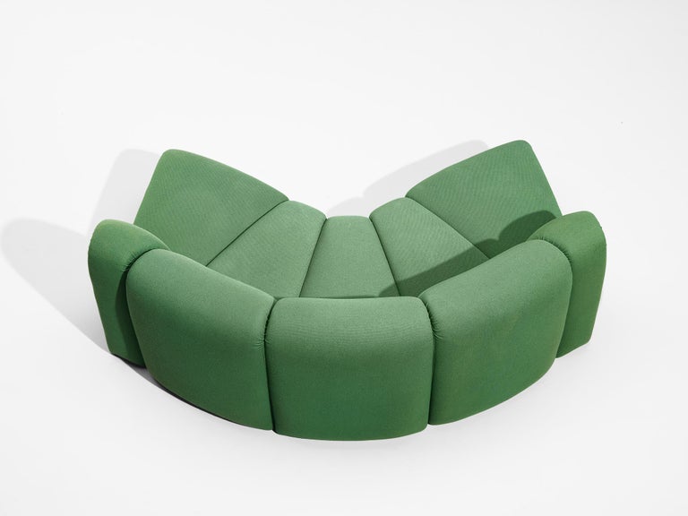 Artifort 'Mississippi' Organic Sectional Sofa in Green Fabric