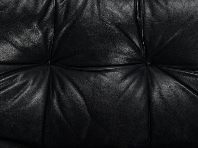 Angelo Mangiarotti & Chiara Pampo 'Légère' Sofa in Black Leather