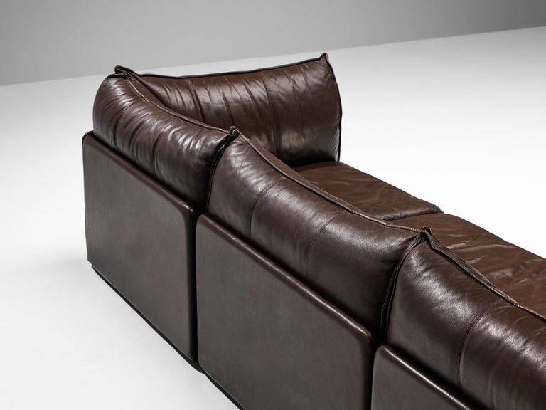 De Sede 'Pagoda' DS-19 Sofas in Dark Brown Leather