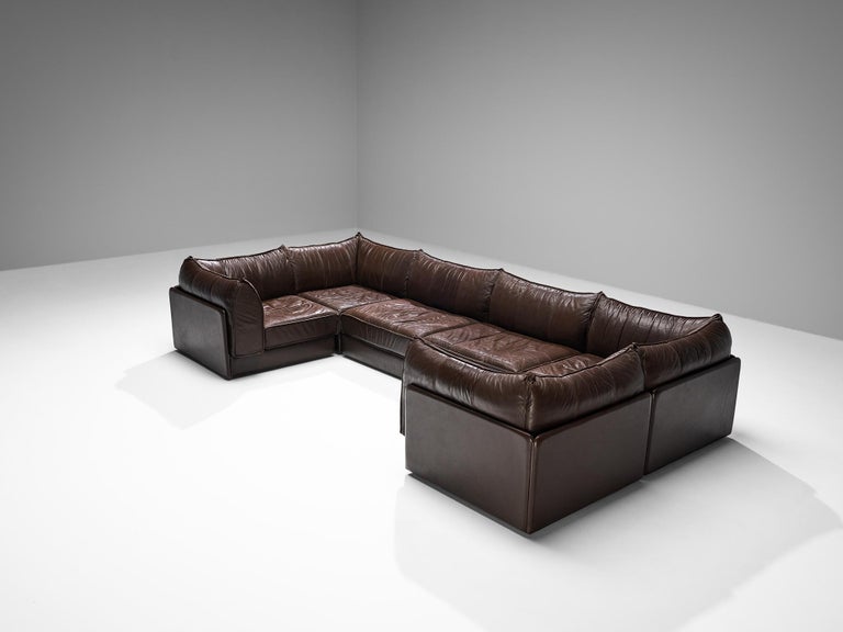 De Sede 'Pagoda' DS-19 Sofas in Dark Brown Leather