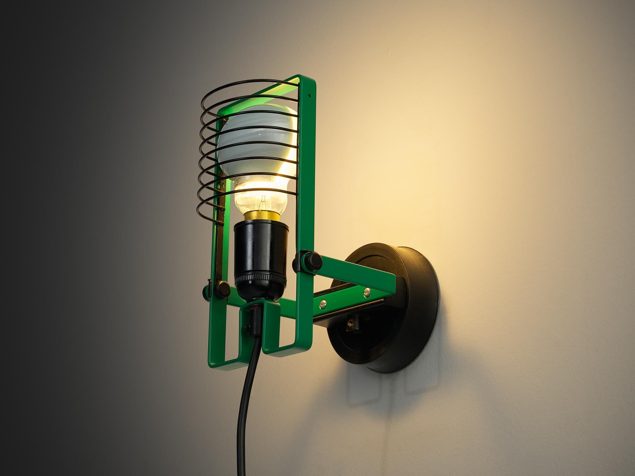 Ernesto Gismondi for Artemide 'Sintesi Faretto' Wall Light in Green