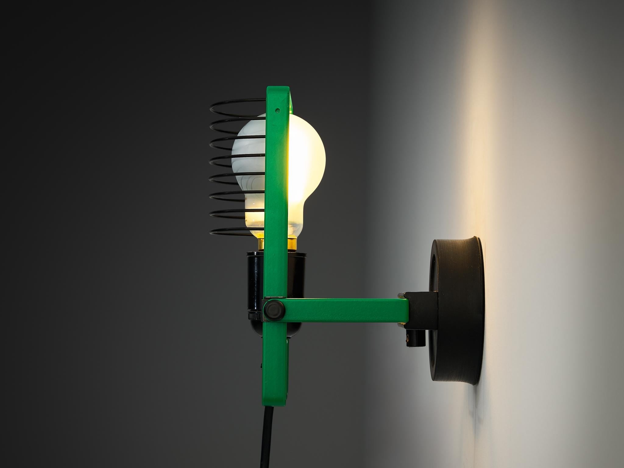 Ernesto Gismondi for Artemide 'Sintesi Faretto' Wall Light in Green