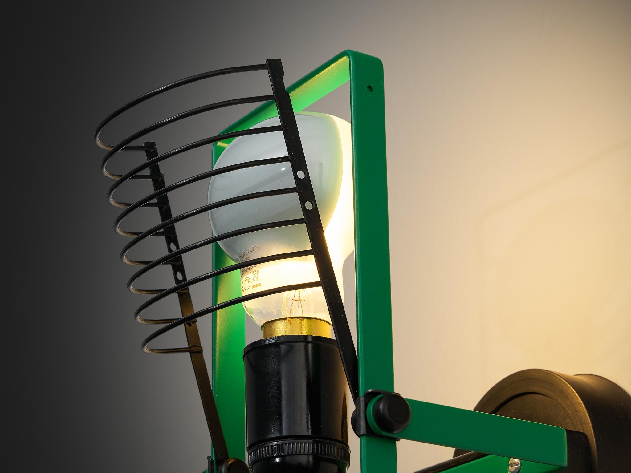 Ernesto Gismondi for Artemide 'Sintesi Faretto' Wall Light in Green