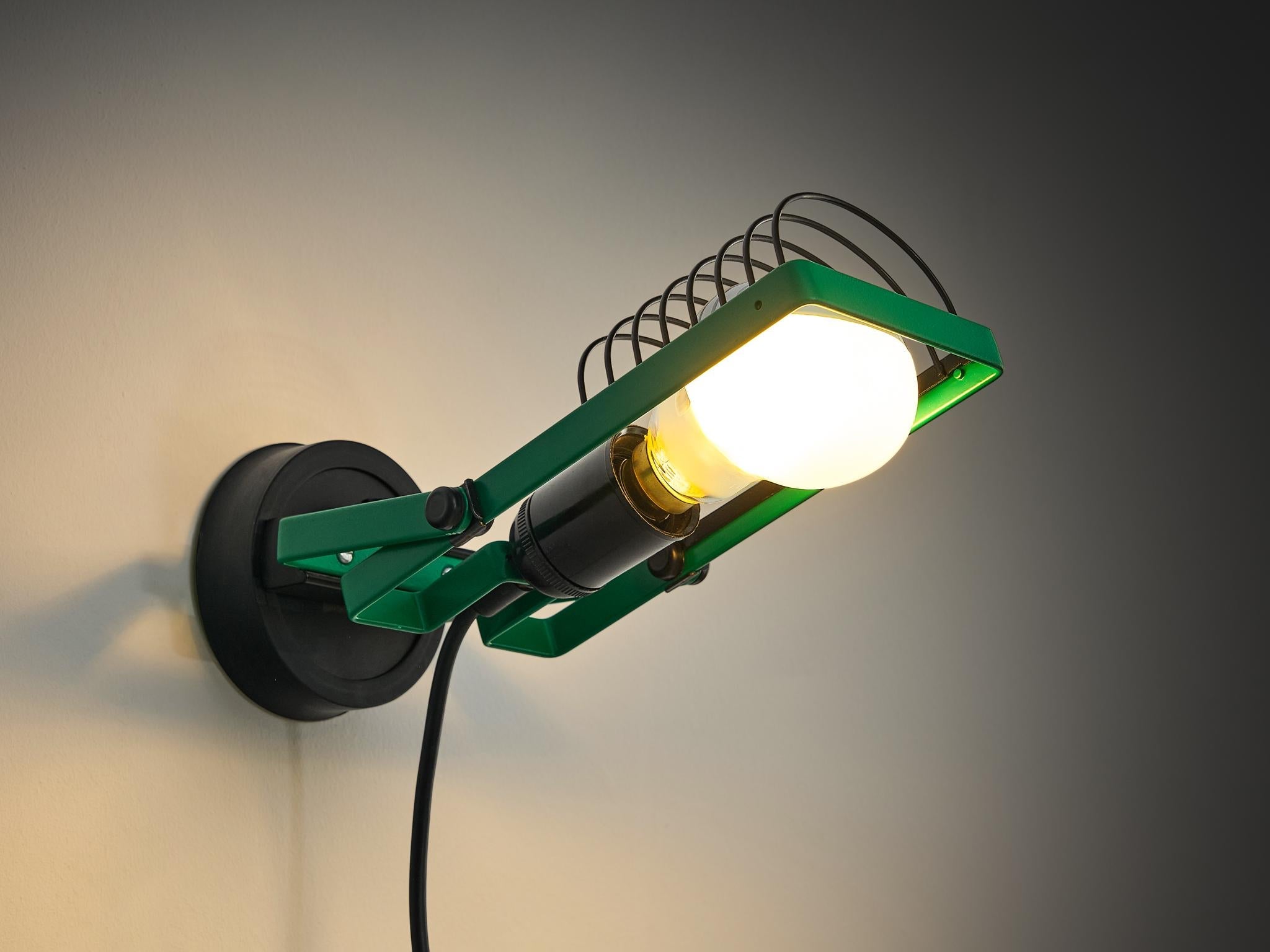 Ernesto Gismondi for Artemide 'Sintesi Faretto' Wall Light in Green