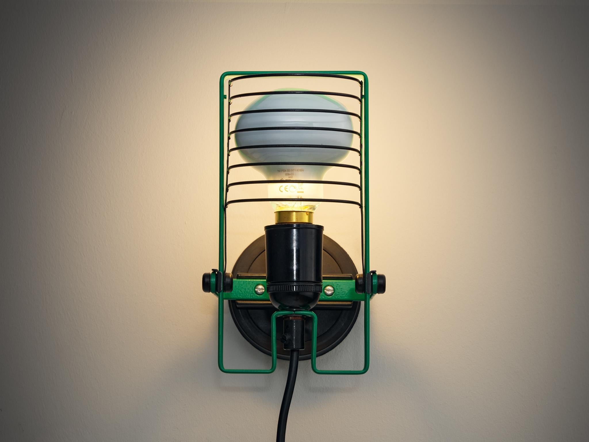 Ernesto Gismondi for Artemide 'Sintesi Faretto' Wall Light in Green