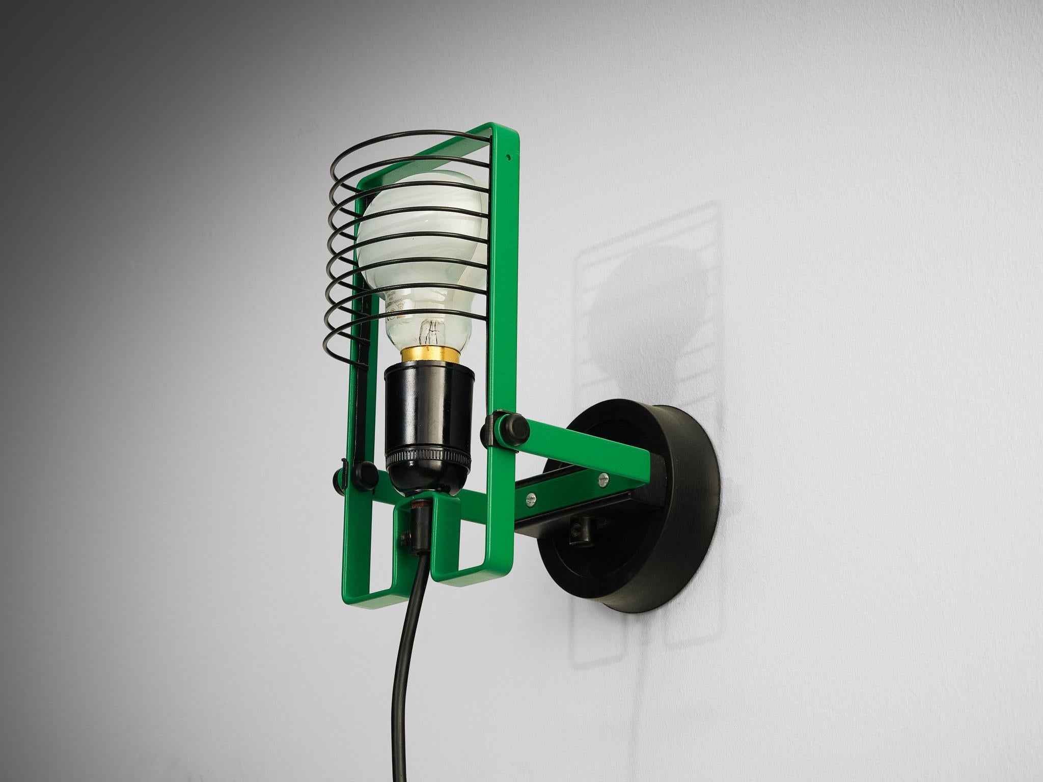 Ernesto Gismondi for Artemide 'Sintesi Faretto' Wall Light in Green