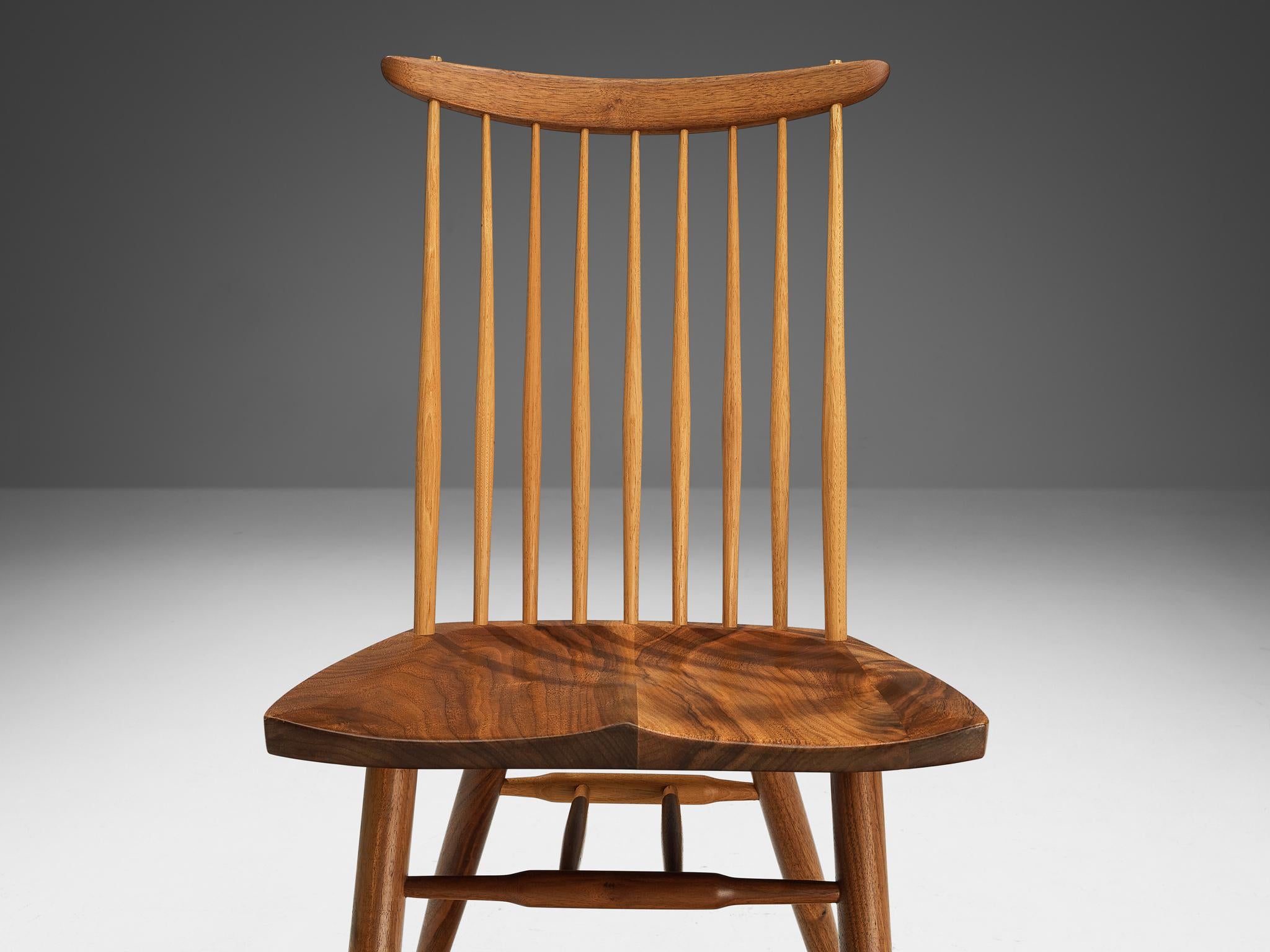 George Nakashima 'New' Dining Chairs in Walnut and Hickory