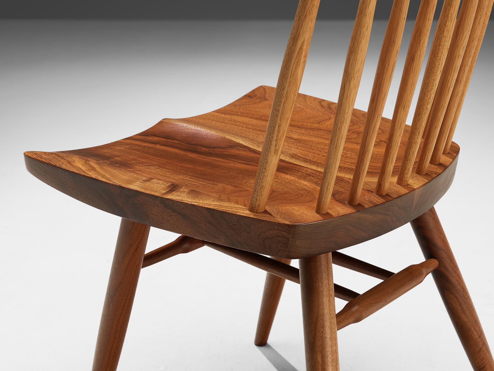 George Nakashima 'New' Dining Chairs in Walnut and Hickory