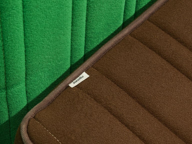 De Pas, D’Urbino & Lomazzi for Zanotta 'Settebello' Sectional Sofa Green Brown