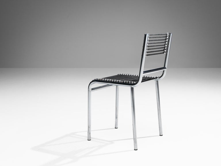 René Herbst 'Sandows' Dining Chair in Steel and Cord