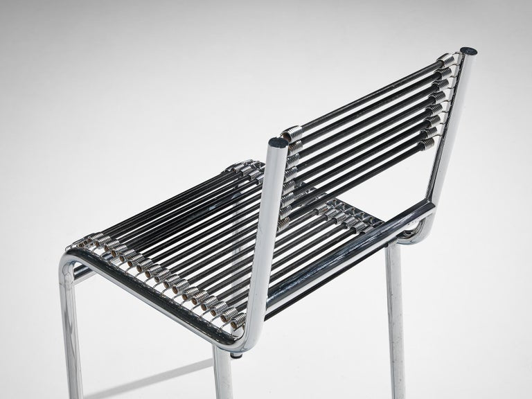 René Herbst 'Sandows' Dining Chair in Steel and Cord