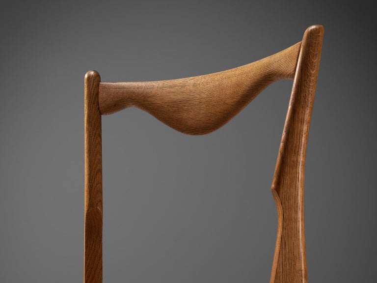 Guillerme & Chambron 'Thibault' Dining Chair in Oak and Papercord