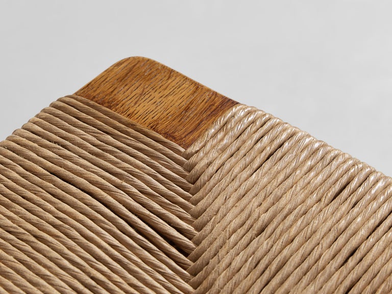 Guillerme & Chambron 'Thibault' Dining Chair in Oak and Papercord