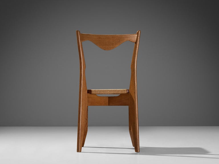 Guillerme & Chambron 'Thibault' Dining Chair in Oak and Papercord