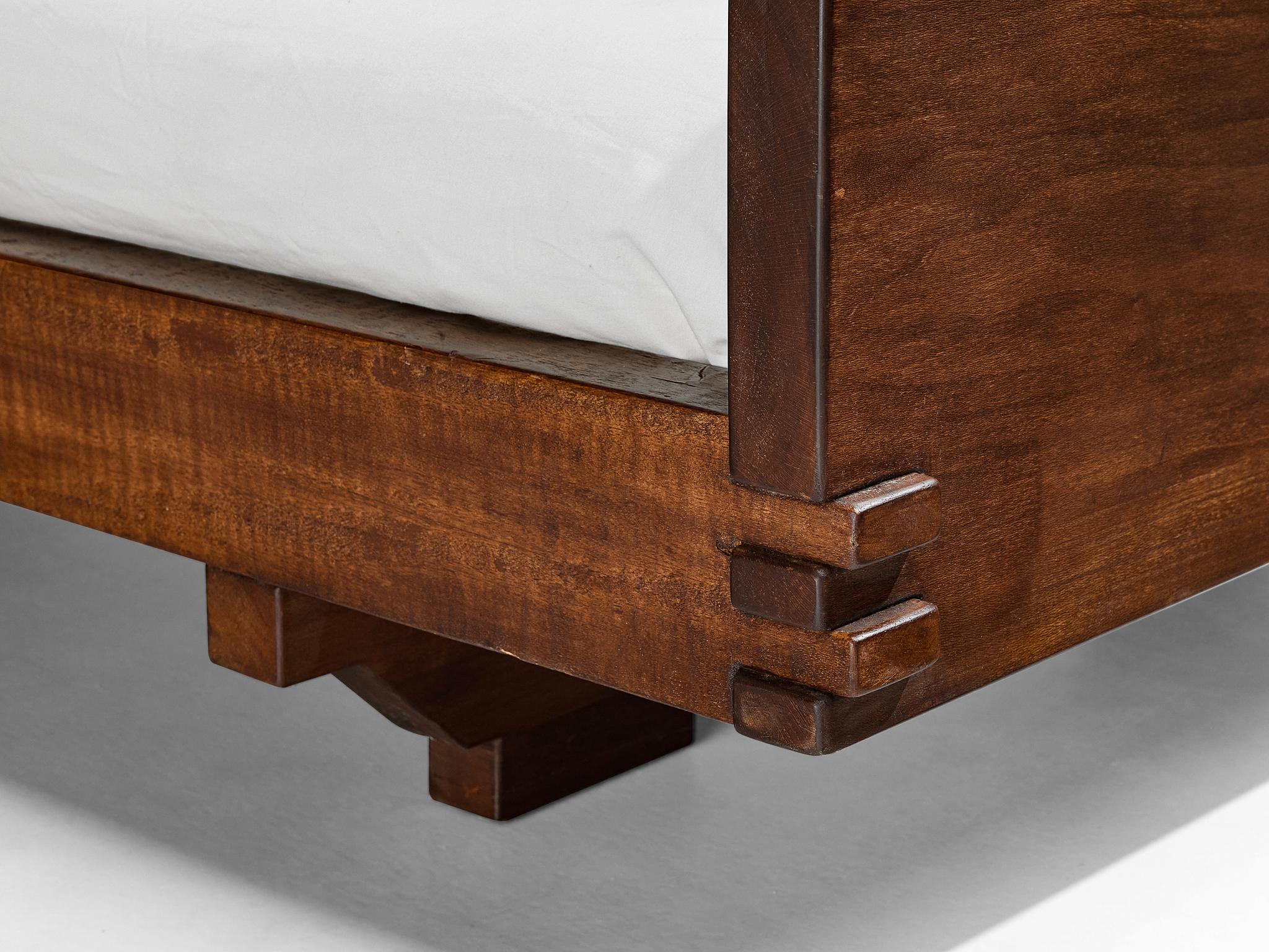 Giuseppe Rivadossi for Officina Rivadossi Single Bed in Walnut