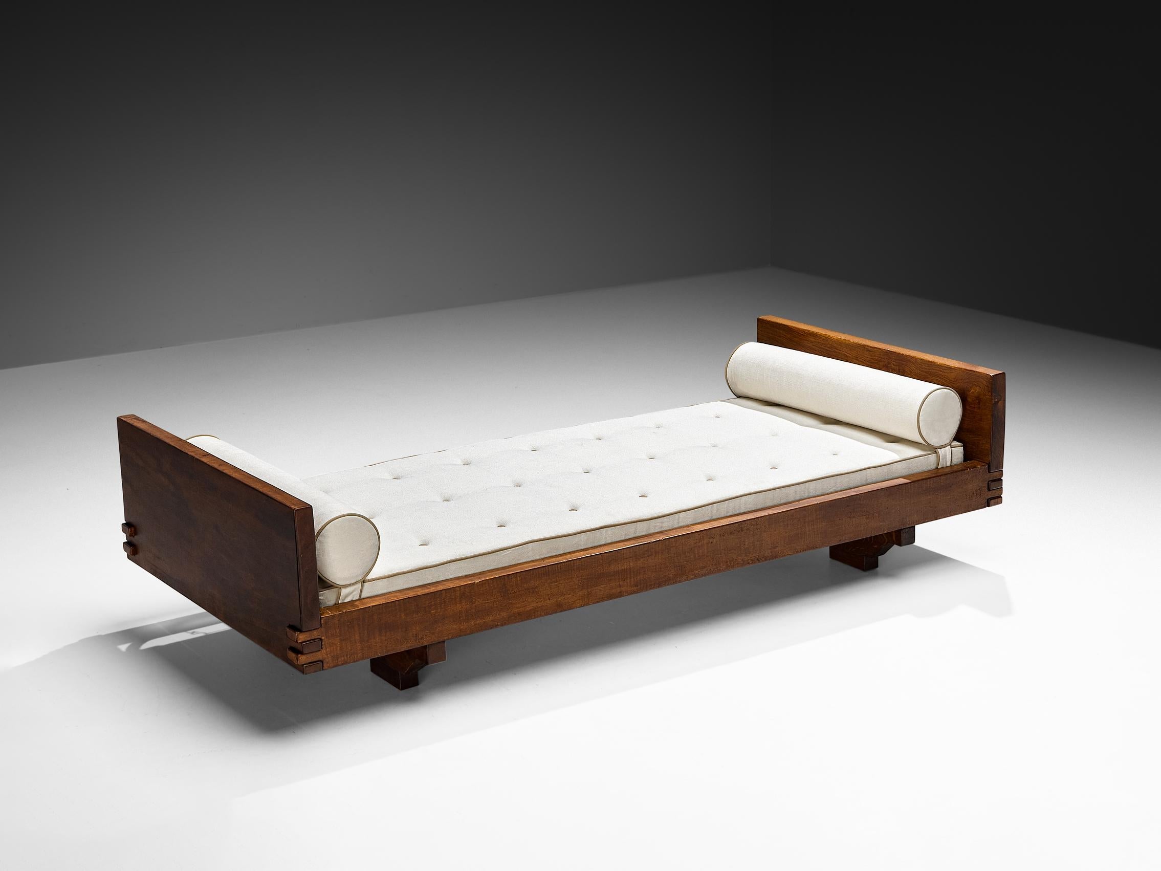 Giuseppe Rivadossi for Officina Rivadossi Single Bed in Walnut