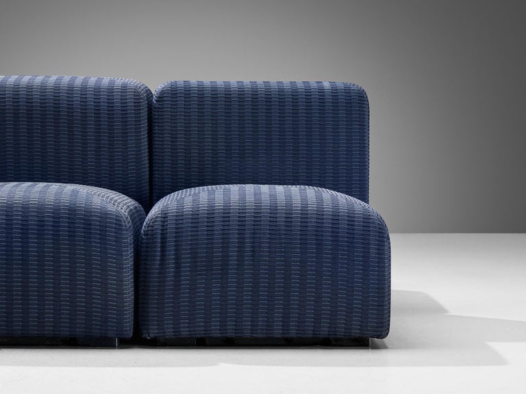 Giancarlo Piretti for Anonima Castelli 'Sistema 61' Sectional Sofa in Blue