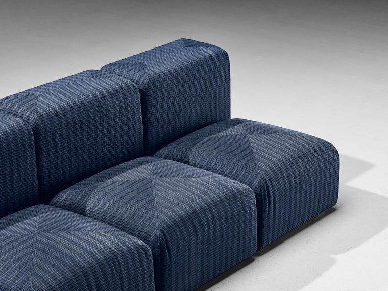 Giancarlo Piretti for Anonima Castelli 'Sistema 61' Sectional Sofa in Blue