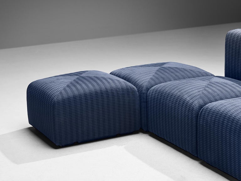 Giancarlo Piretti for Anonima Castelli 'Sistema 61' Sectional Sofa in Blue