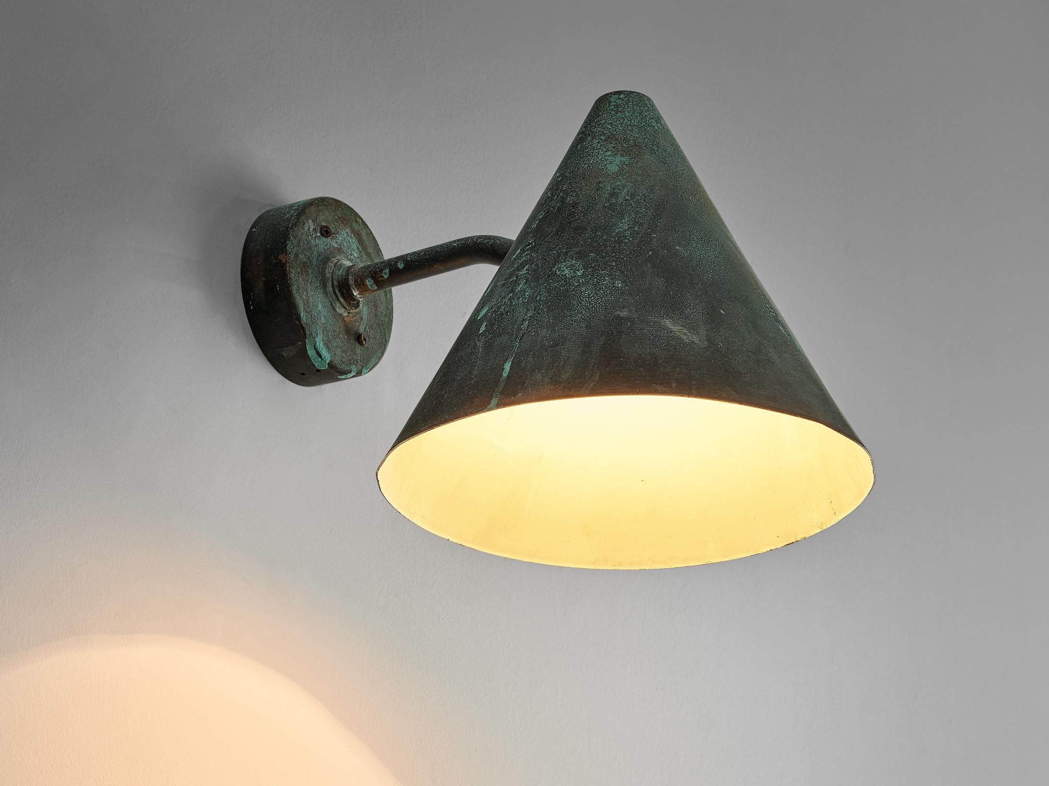 Hans-Agne Jakobsson 'Tratten' Wall Light in Patinated Copper