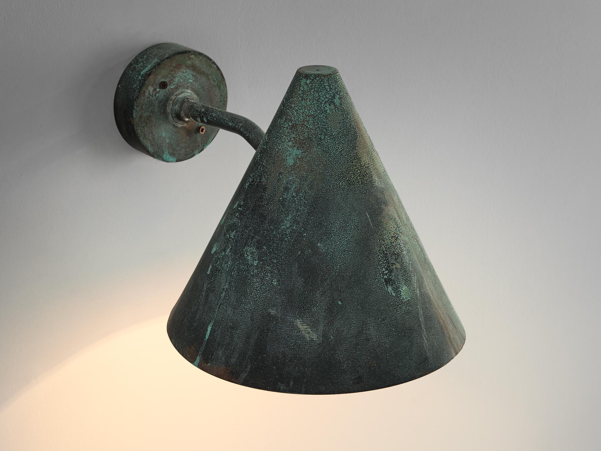 Hans-Agne Jakobsson 'Tratten' Wall Light in Patinated Copper