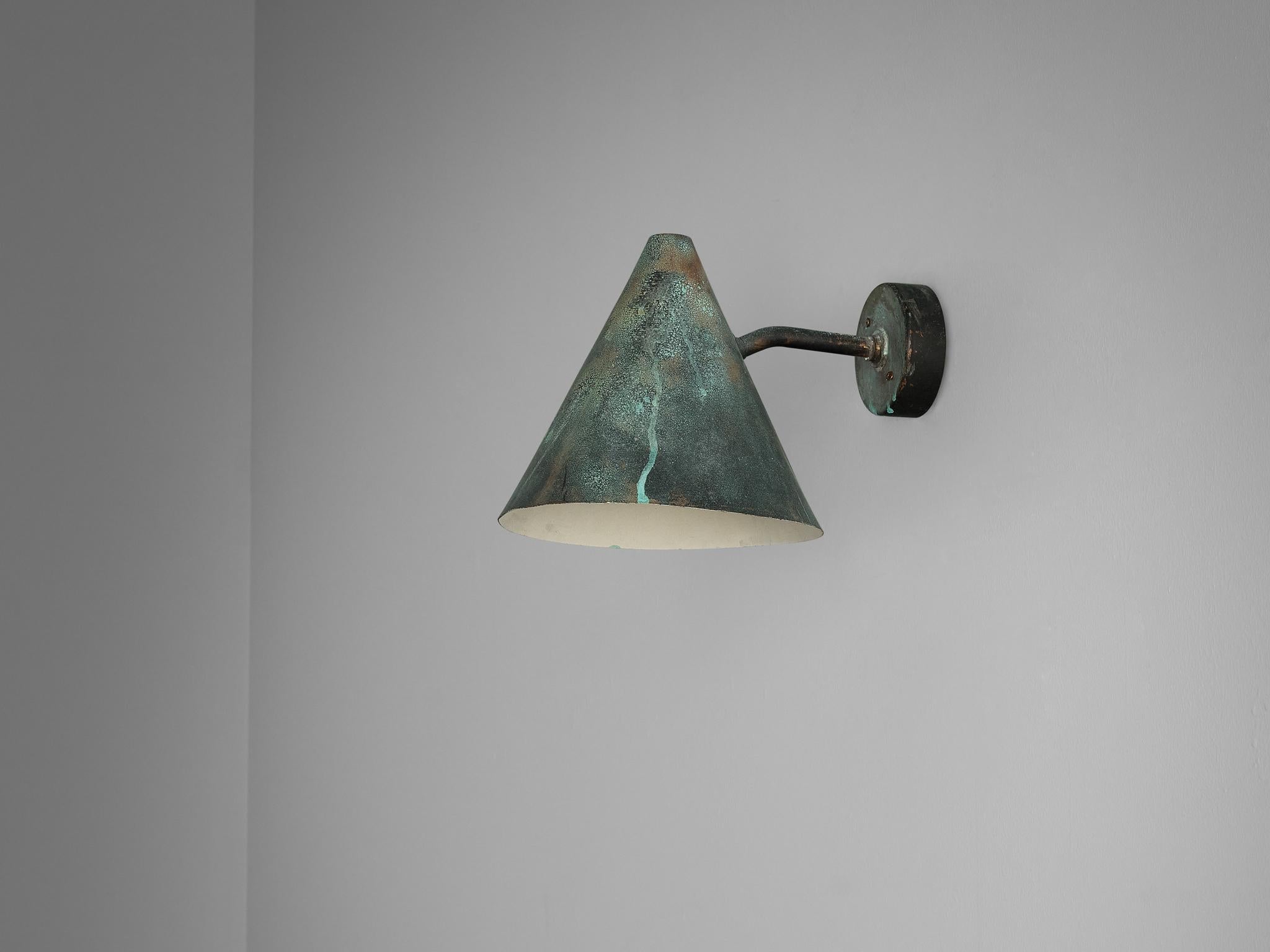 Hans-Agne Jakobsson 'Tratten' Wall Light in Patinated Copper