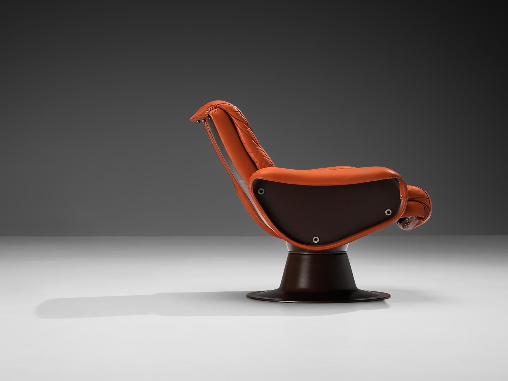 Yrjö Kukkapuro for Haimi Finland 'Saturnus' Armchair in Leather