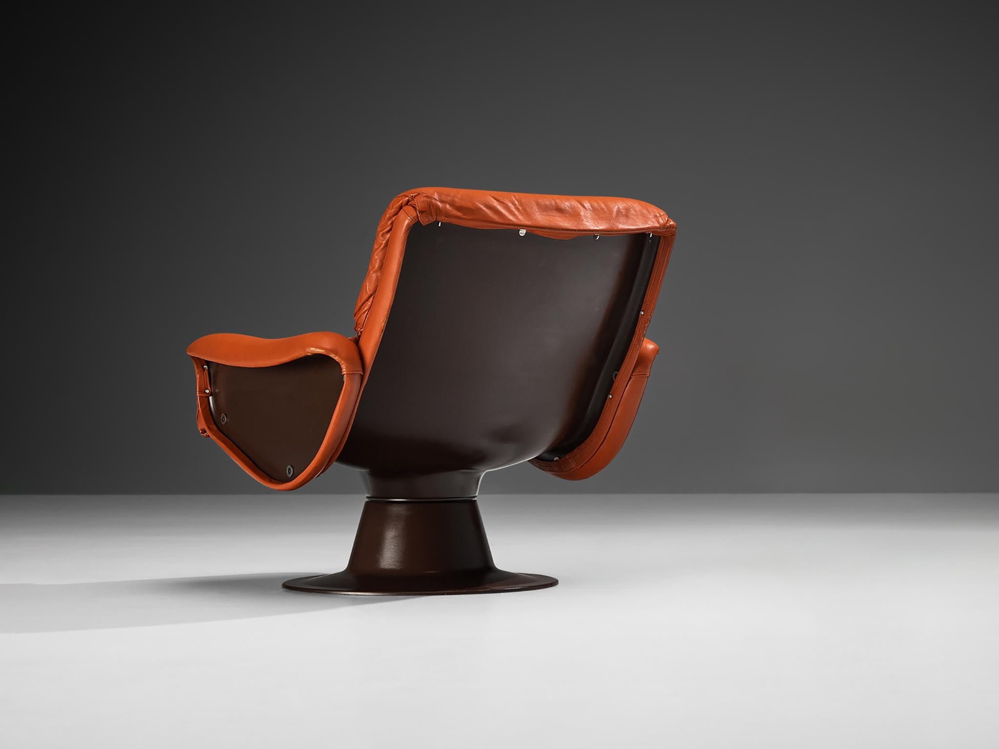 Yrjö Kukkapuro for Haimi Finland 'Saturnus' Armchair in Leather