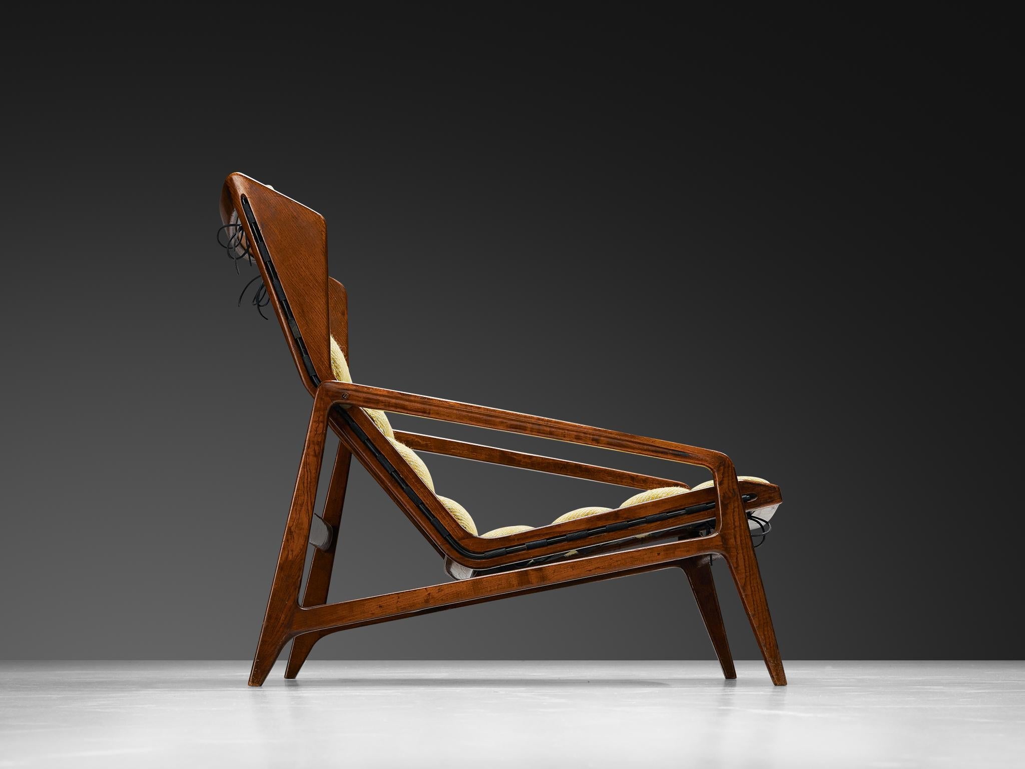 Gio Ponti for Cassina '811' Lounge Chair in Chestnut