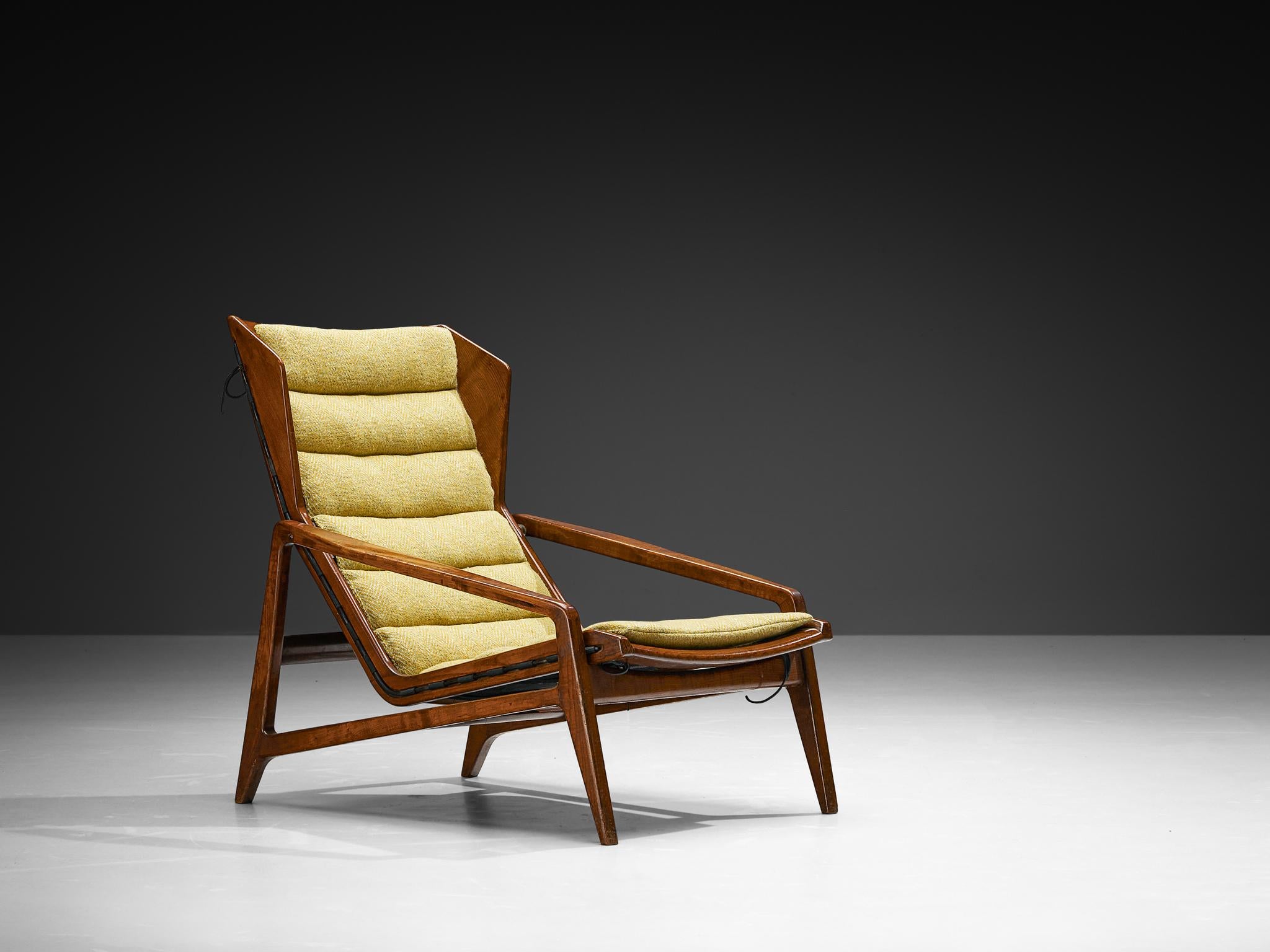 Gio Ponti for Cassina '811' Lounge Chair in Chestnut