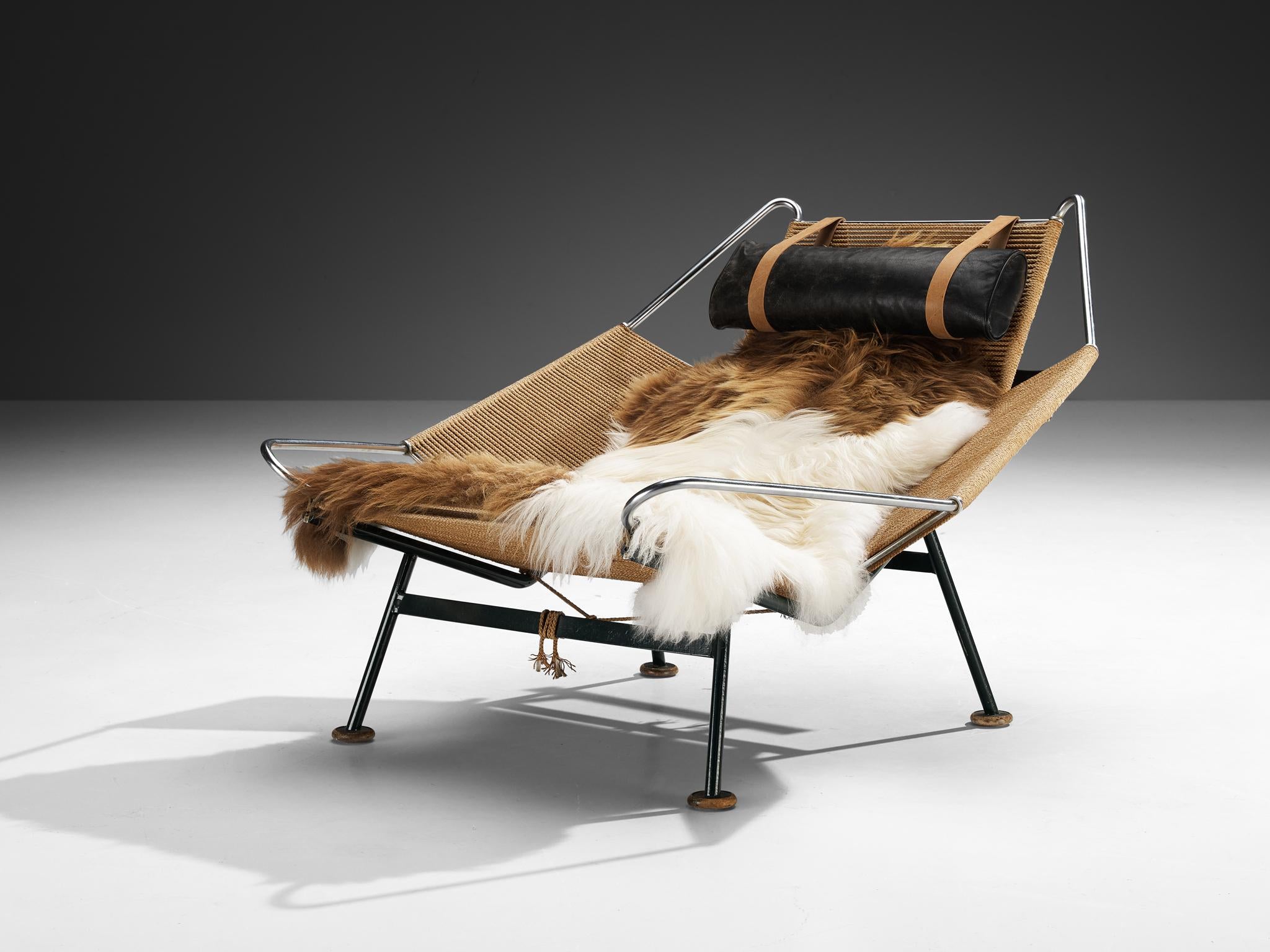 Iconic Hans Wegner ‘Flag Halyard’ Lounge Chair Early Edition Model GE225