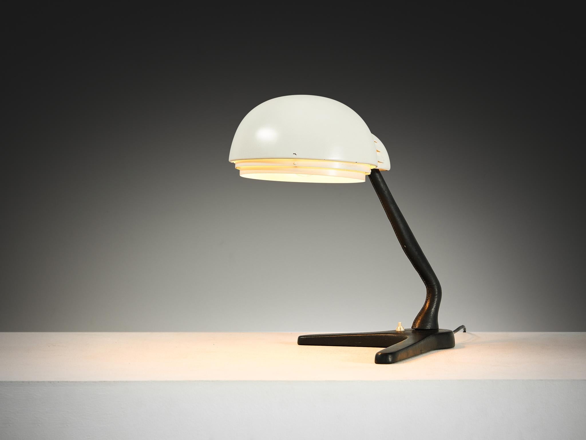 Alvar Aalto for Valaistustyö Ky ‘A704’ Table Lamp with White Shade