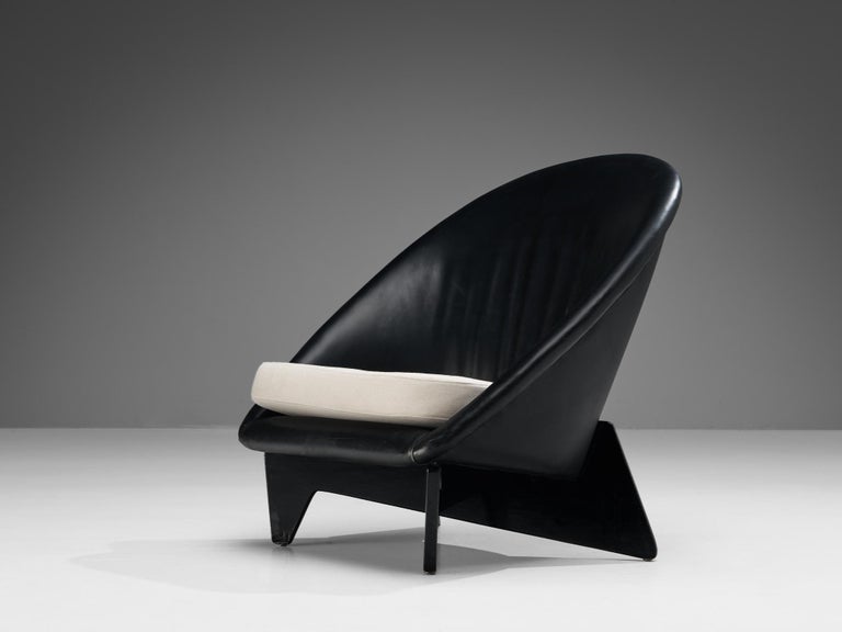 Rare Antti Nurmesniemi for Palace Hotel Lounge Chair in Black Upholstery