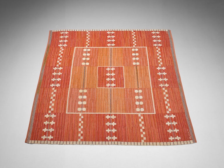 Marianne Richter for Märta Måås-Fjetterström 'Fläder Röd' Carpet in Wool