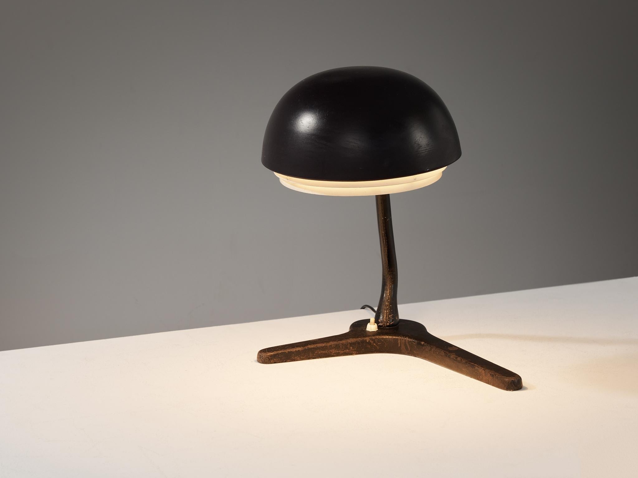 Alvar Aalto for Valaistustyö Ky ‘A704’ Table Lamp in Leather