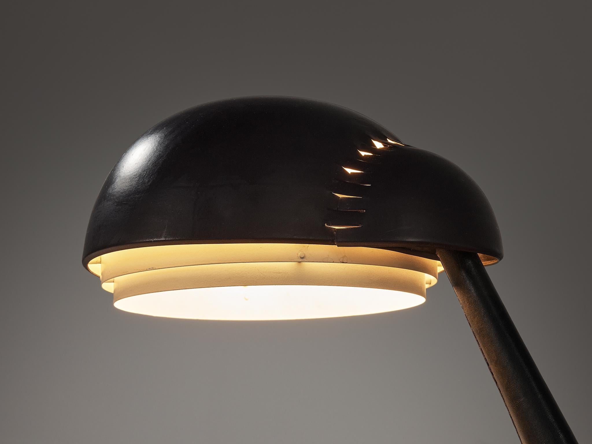 Alvar Aalto for Valaistustyö Ky ‘A704’ Table Lamp in Leather