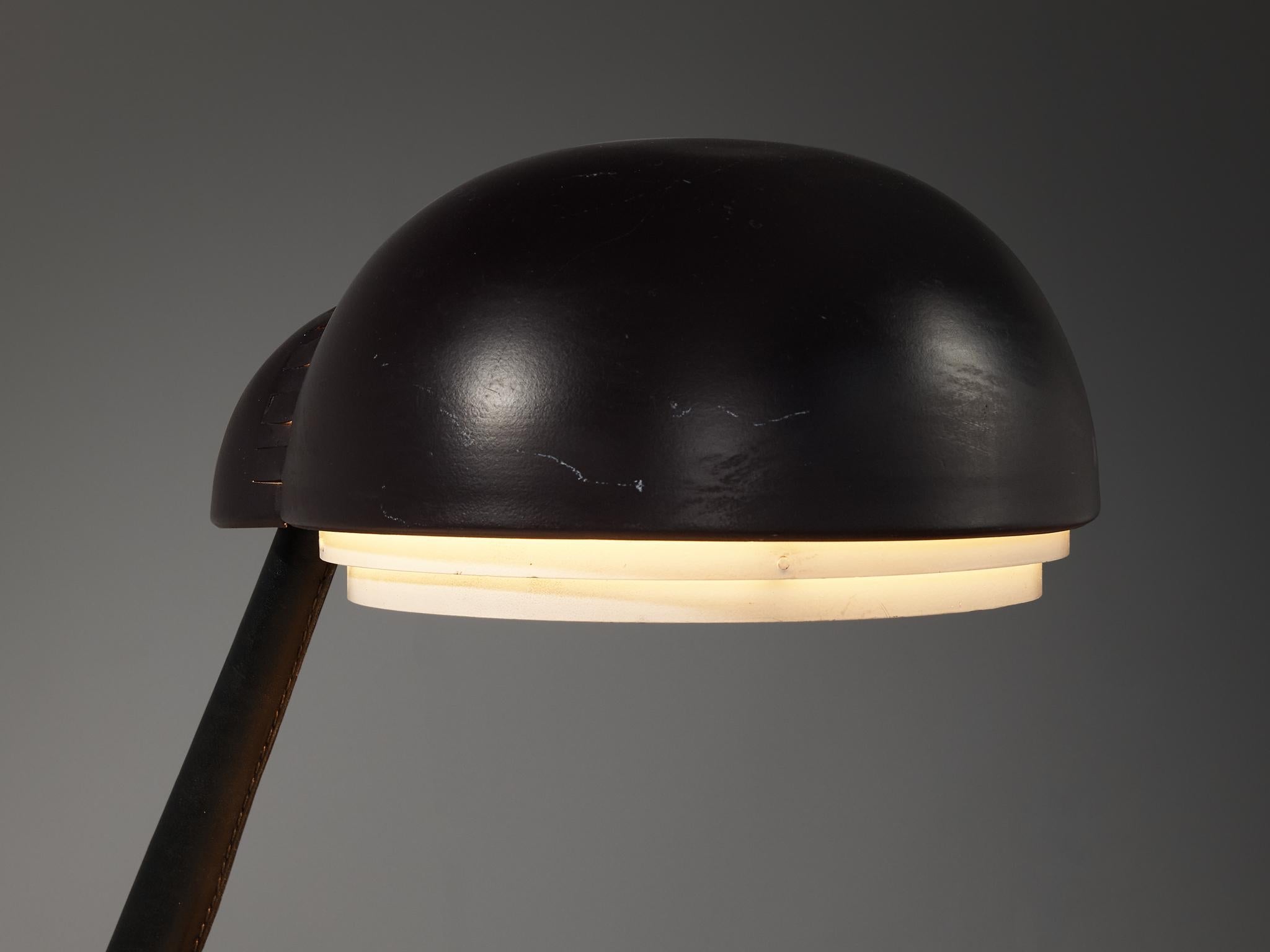 Alvar Aalto for Valaistustyö Ky ‘A704’ Table Lamp in Leather