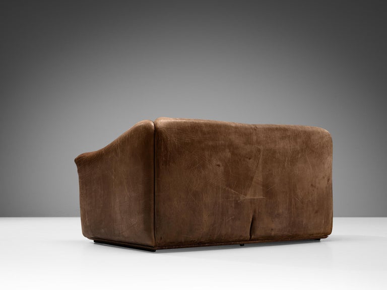 De Sede 'DS-47' Two Seat Sofa in Brown Leather