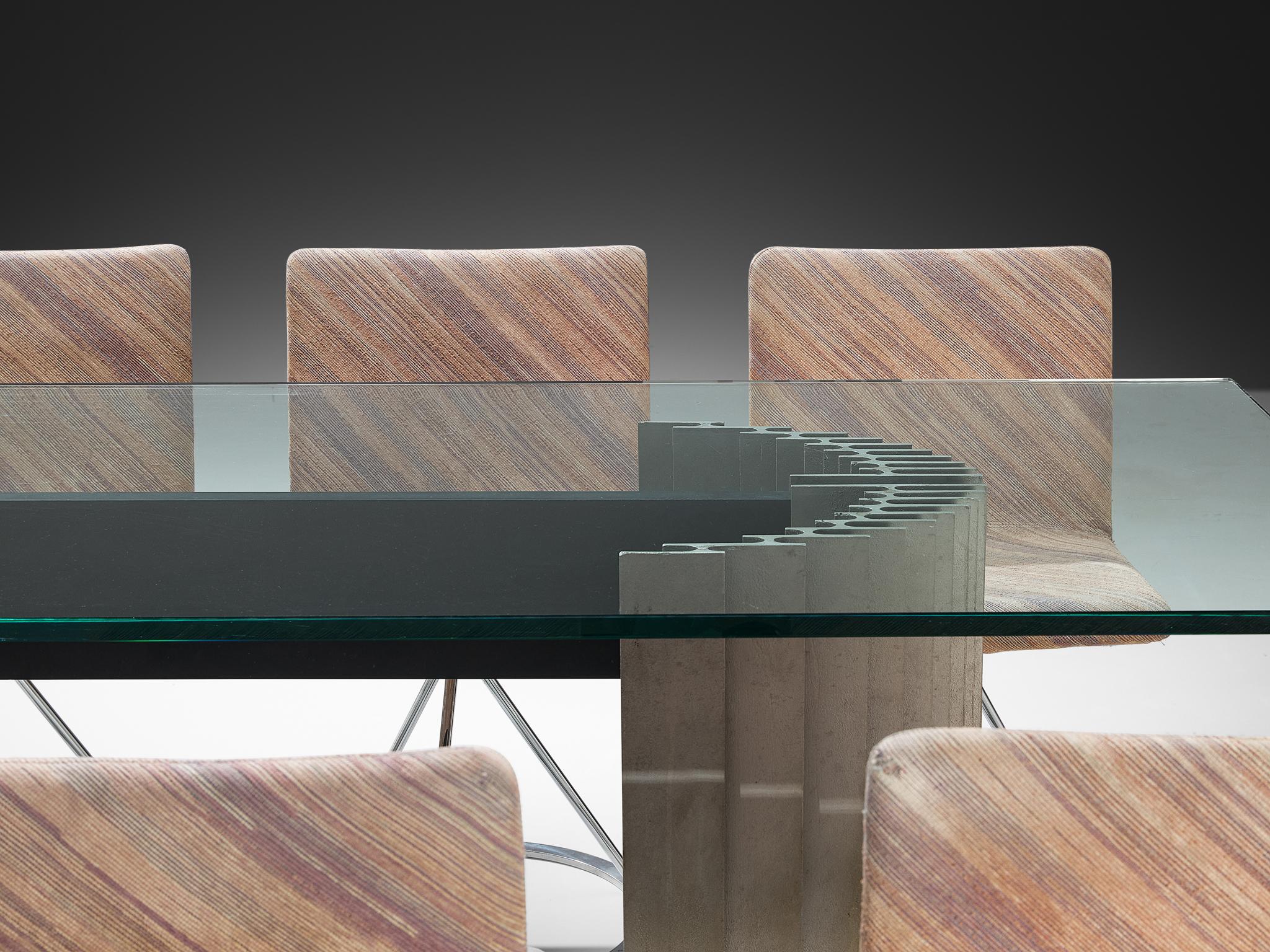 Giovanni Offredi Dining Table with Salvati & Tresoldi 'Dania' Chairs