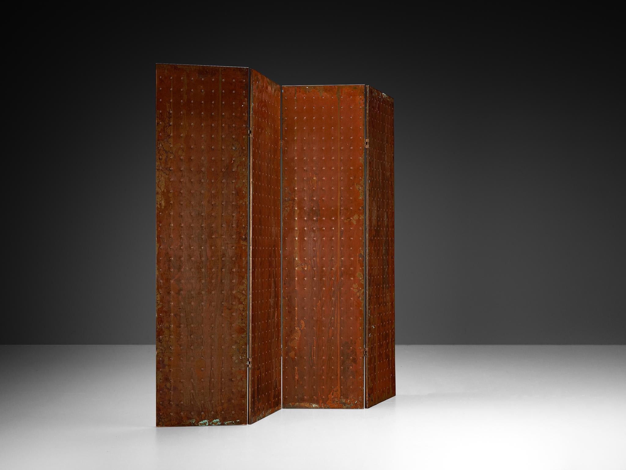 Mats Theselius Limited Edition 'Rörligt Objekt' Folding Screen in Copper